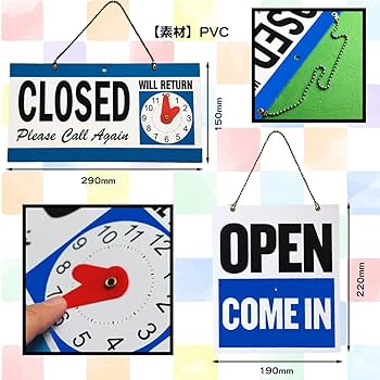 Amazon | AZ DORADO OPEN RETURN お知らせ プレート 看板 営業中